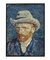 Quadro Autorretrato com Chapéu de Palha - Van Gogh