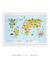 Quadro Mapa Mundi Zoo - Azul na internet