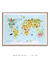 Quadro Mapa Mundi Zoo - Azul - loja online