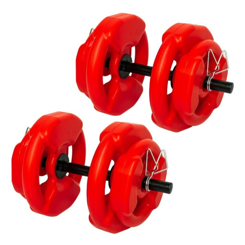 Kit Set 14kg 360fitness Discos Mancuernas de PVC (4 discos de 2.5 kilos + 4  discos