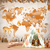 Papel de Parede Personalizado Mapa Mundi com Animais - loja online