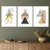 Kit Quadro Decorativo Ouro Triangular - comprar online