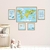 Kit de Placas Decorativas Mapa Mundi Kids - comprar online