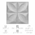 Placa 3D Geométrica Pétalas De Cimento Queimado Silver