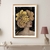 Quadro Decorativo Mulher Flor Dourada - comprar online