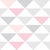 Papel de Parede Geométrico Triângulos Cinza e Rose na internet