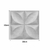 Placa 3D Geométrica Pétalas De Cimento Queimado Silver - comprar online