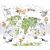 Papel De Parede Personalizado Mapa Mundi Verde Aquarela na internet
