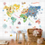 Papel De Parede Personalizado Mapa Mundi Com Fundo Quadriculado - comprar online