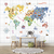 Papel De Parede Personalizado Mapa Mundi Com Fundo Quadriculado na internet