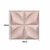 Placa 3D Geométrica Pétalas De Cimento Queimado Rosé - comprar online