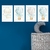Imagem do Kit de Placas Decorativas Lua e Balões Cute Azul