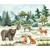 Papel De Parede Personalizado Animais Da Floresta em Aquarela - loja online