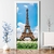 Adesivo Para Porta Torre Eiffel Flowers - comprar online
