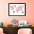 Quadro Decorativo Mapa Rose Gold