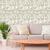 Papel de Parede Floral em Tons de Bege e Branco - comprar online