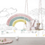 Papel de Parede Personalizado Arco Íris com Fundo Abstrato na internet