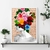 Quadro Mulher com Flores na Cabeça Colorful - comprar online