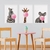 Kit Quadro Decorativo Animals Bubble Gum - comprar online