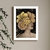 Quadro Decorativo Mulher Flor Dourada na internet