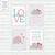 Kit de Placas Decorativas " LOVE