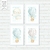 Kit de Placas Decorativas Lua e Balões Cute Azul - comprar online