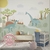 Papel De Parede Personalizado Dinos Cute Blue