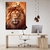 Quadro Decorativo Leão Guardião Dourado na internet