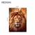 Quadro Decorativo Leão Guardião Dourado - comprar online