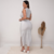 Vestido Midi de Lurex com Fenda Fernanda - 30142 Branco - loja online