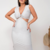 Vestido Midi de Lurex com Fenda Fernanda - 30142 Branco - comprar online