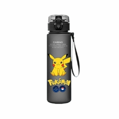 GARRAFINHA COM ALÇA DE TECIDO POKEMON PIKACHU 560ML - PRETA