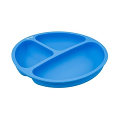 CLINGO - PRATO DE SILICONE COM DIVISÓRIA COLORS - AZUL - comprar online