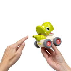 BUBA - CARRINHO DE FRICÇÃO COM APITO DINO VERDE - Mamu Kids Store