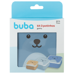 BUBA - KIT 3 POTINHOS GUMY - AZUL