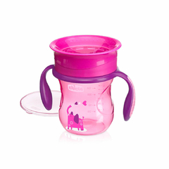 CHICCO - COPO INFANTIL 360 PERFECT CUP 12M+ MENINA ROSA - Mamu Kids Store
