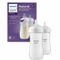 AVENT - KIT 2 MAMADEIRAS PETALA 3.0 330ML TRANSPARENTE