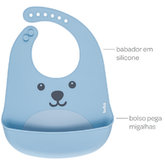 BUBA - BABADOR SILICONE PEGA MIGALHAS - GUMY AZUL - comprar online