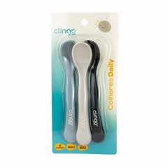 CLINGO - COLHERES INFANTIS - MARINHO (3 UN)