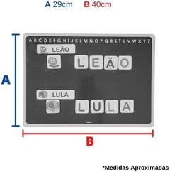 BABEBI - QUADRO DA ALFABETIZAÇÃO 99 PEÇAS DE MADEIRA 3 ANOS