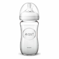 AVENT - MAMADEIRA DE VIDRO PÉTALA 240ML 1M+ BICO 2