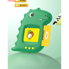 BRINQUEDO EDUCATIVO CARD EARLY COM INTERAÇÃO EM INGLÊS 112PC - DINO VERDE - Mamu Kids Store