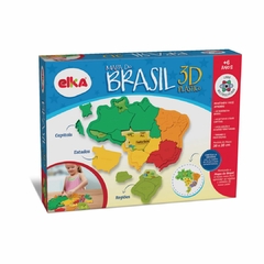 ELKA - QUEBRA CABEÇA EDUCATIVO MAPA DO BRASIL 3D - Mamu Kids Store