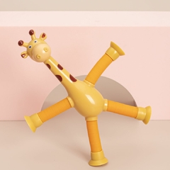 Imagem do BONECO SENSORIAL GIRAFA DIVERTIDA QUE ESTICA COM VENTOSA E LED