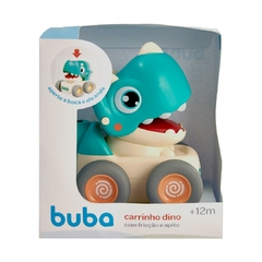 BUBA - CARRINHO DE FRICÇÃO COM APITO DINO VERDE ESCURO - Mamu Kids Store