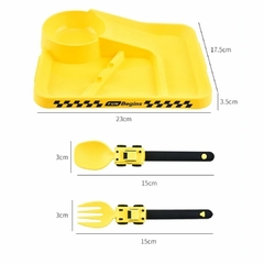 KIT REFEIÇÃO TRATOR AMARELO 3 UNIDADES - comprar online