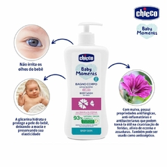 CHICCO - SABONETE RELAXANTE PELE DELICADA BABY MOMENTS 500ML - Mamu Kids Store