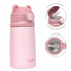 BUBA - COPO TÉRMICO PAREDE DUPLA URSINHO 320ML - ROSA - Mamu Kids Store