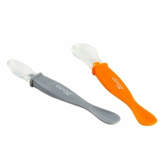 CLINGO - COLHERES SILICONE PONTA DUPLA COLORS LARANJA 2UN. na internet