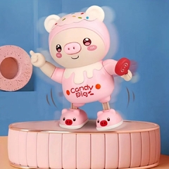 BRINQUEDO ELETRÔNICO PORQUINHO DANÇARINO CANDY PIG COM SOM E LUZES - Mamu Kids Store